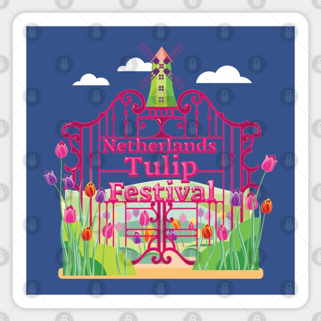 Tulip Festival, Windmill, gates Sticker by HolidayBug
